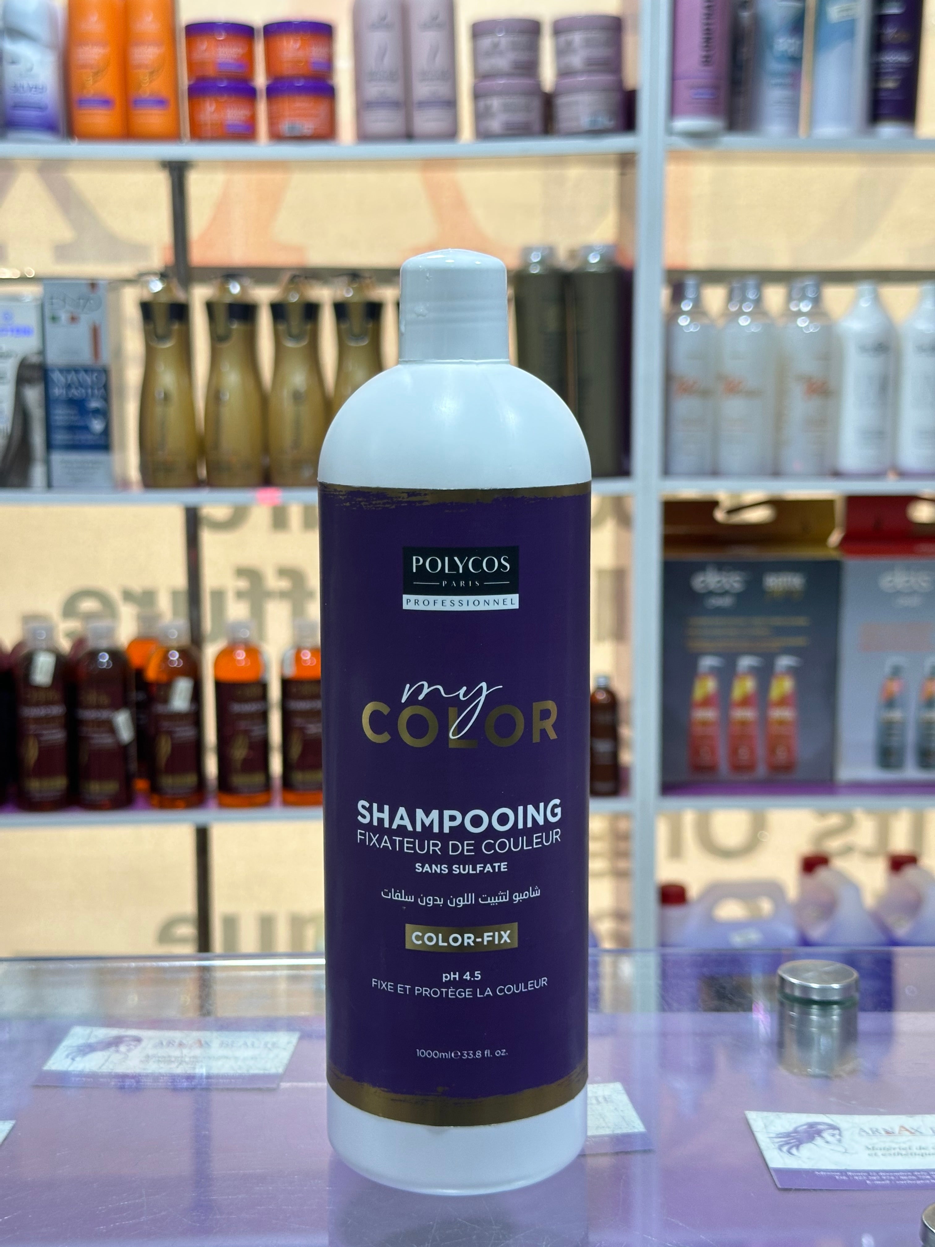 Shampooing polycos fixateur de couleur